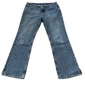 LUCKY BRAND BY GENE MONTESANO DUNGAREE JEANS ANKLE LENGTH BLUE SZ 8 MADE IN USA